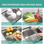 Roll-Up Dish Drying Rack – Space-Saving Sink Organizer
